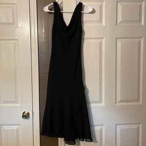 Black dress with ruffle